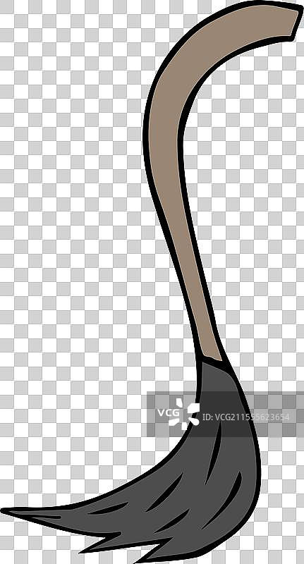 手绘彩色的牛驴尾巴图片素材