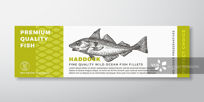 海鲜鱼类标签设计包装图片素材