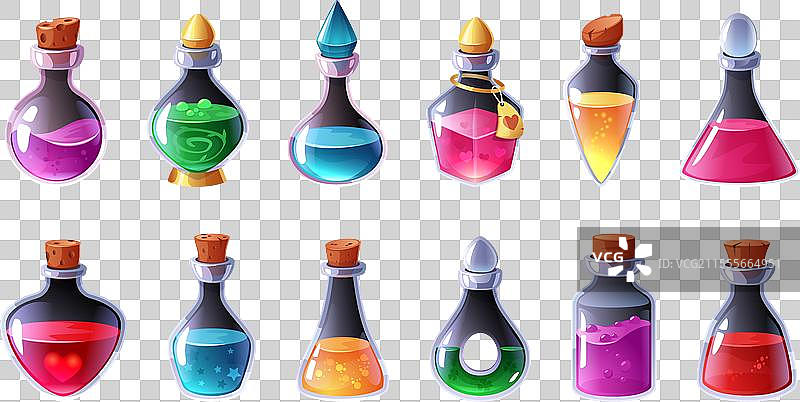 魔法药水 爱情灵药 魔法液体瓶图片素材