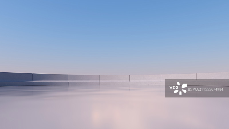 3D极简主义的空旷之境图片素材