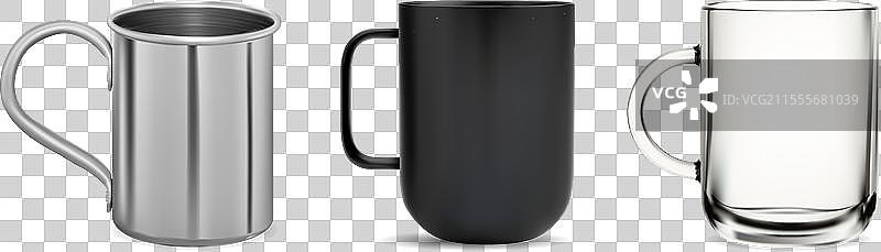 孤立的茶杯模板 热饮杯图片素材