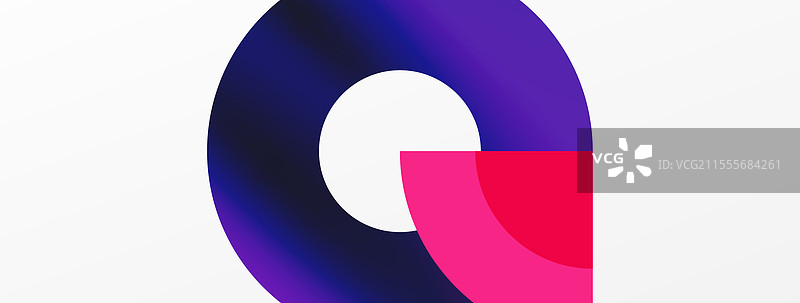 字母g位于紫色和粉色的圆圈中图片素材