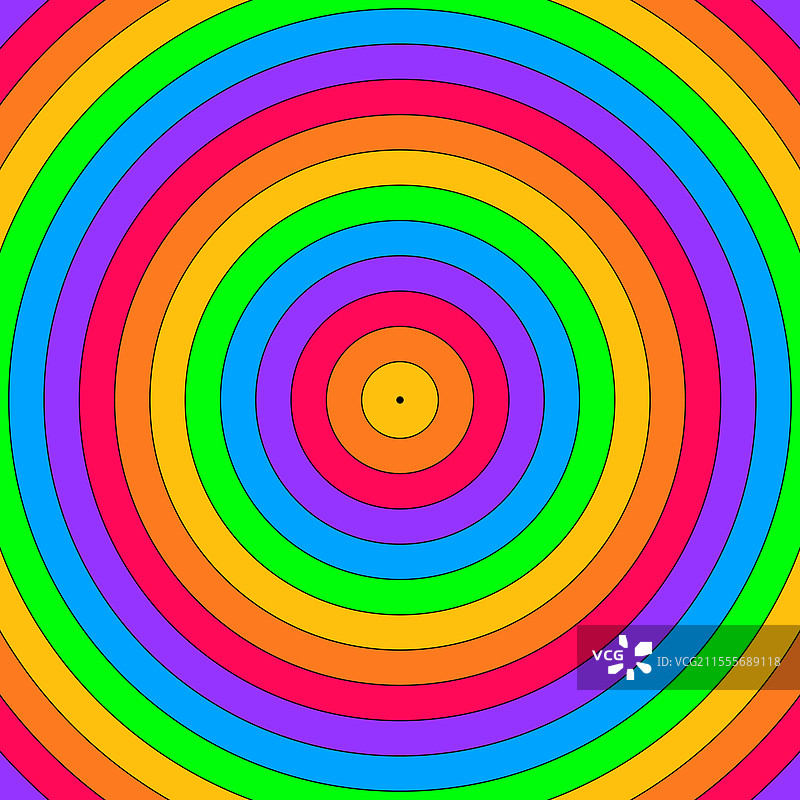 迷幻的彩虹圆圈背景图片素材
