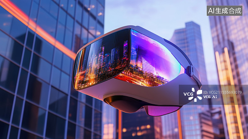 【AI数字艺术】可穿戴设备，VR设备，全息影像图片素材