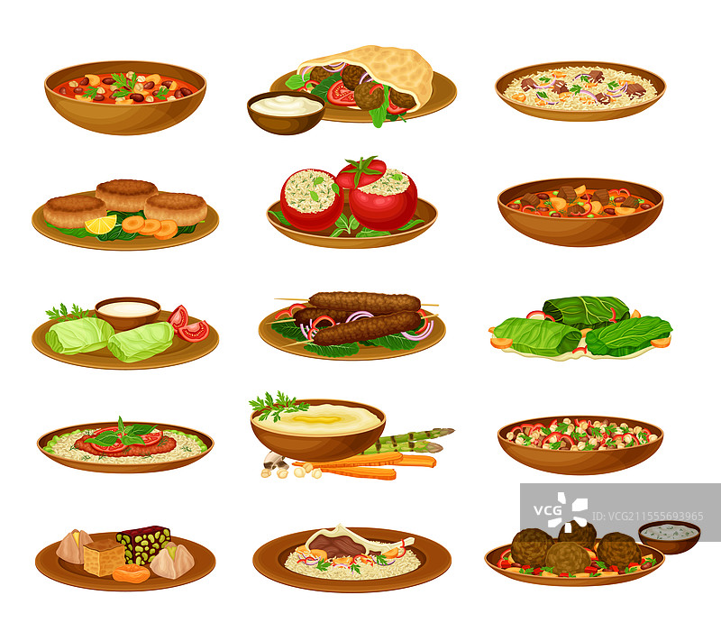 叙利亚菜肴和传统食品图片素材