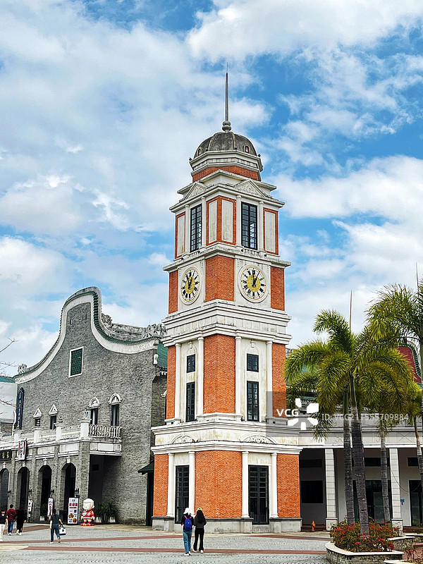 江门赤坎古镇钟楼建筑图片素材