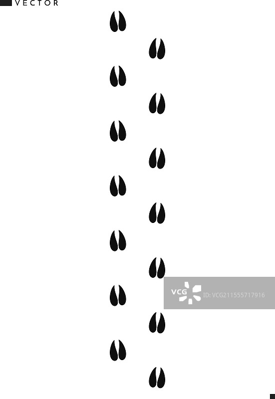 动物足迹剪影图片素材