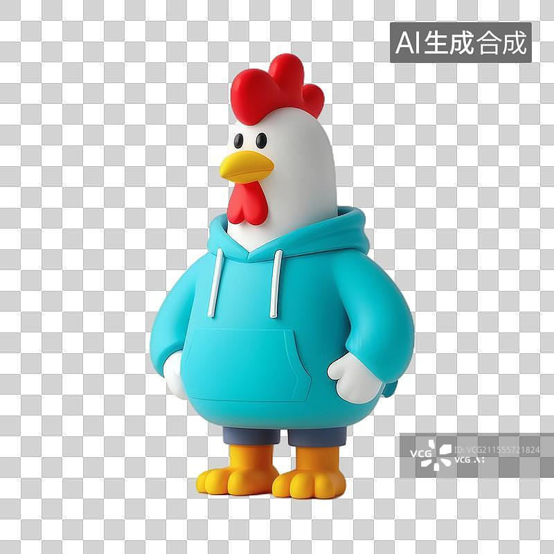 【AI数字艺术】鸡头卫衣人图片素材