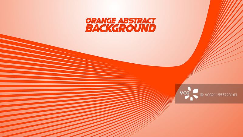 橙色渐变与曲线线条的抽象图案图片素材