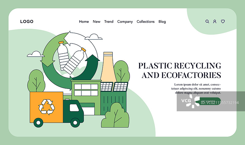 生态生活扁平设计图片素材