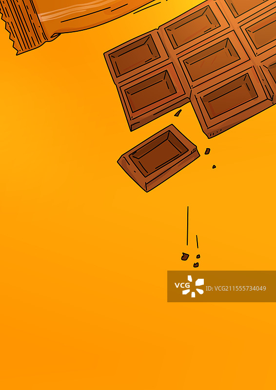 巧克力 简笔画 插图 线条图片素材