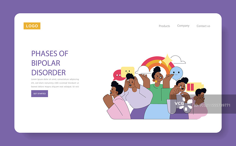 世界双相障碍日平面设计图片素材