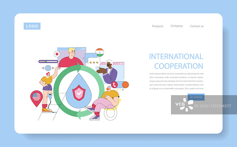 世界水日扁平设计图片素材