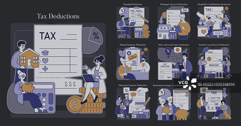 税收扣除平坦图片素材