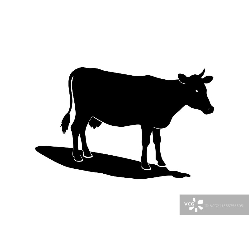 牛的轮廓图标图片素材