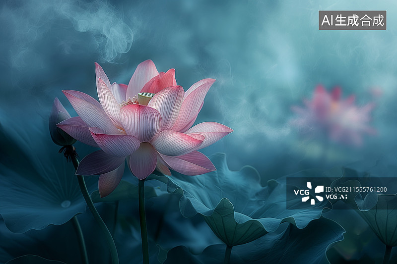 【AI数字艺术】漂亮唯美的荷花图片素材