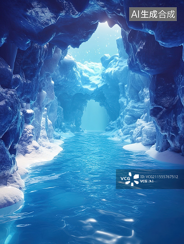 【AI数字艺术】冰封世界图片素材