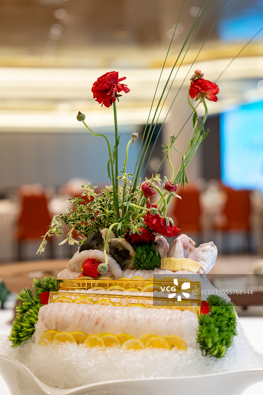 河豚刺身图片素材