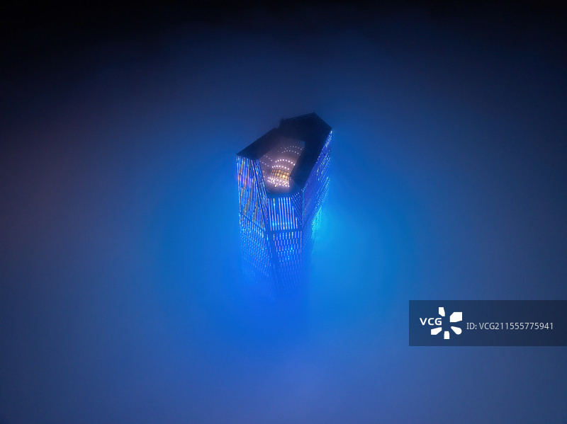 未来城市科技之光-灯光秀图片素材