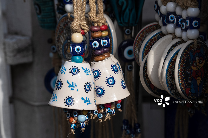 希林杰小镇的手工艺品—恶魔之眼装饰图案图片素材