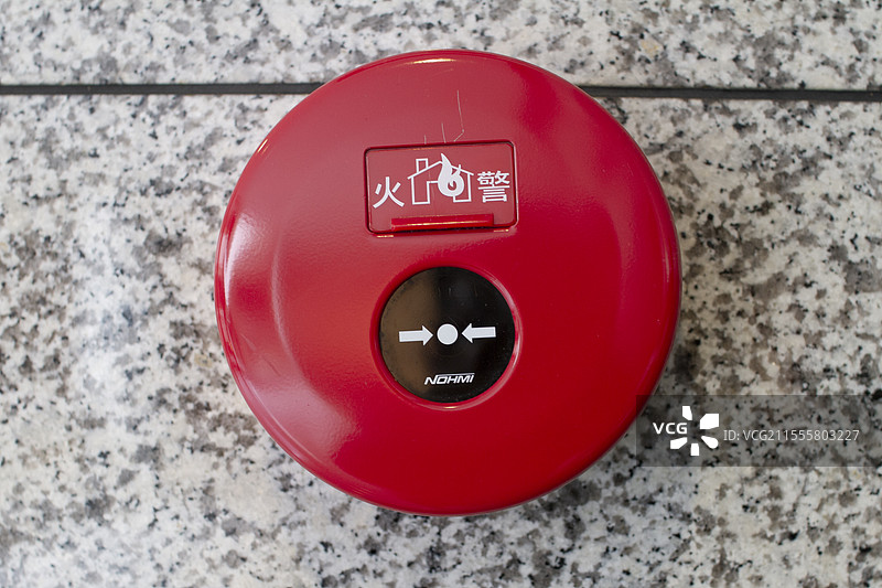 室内红色消防警铃报警器图片素材