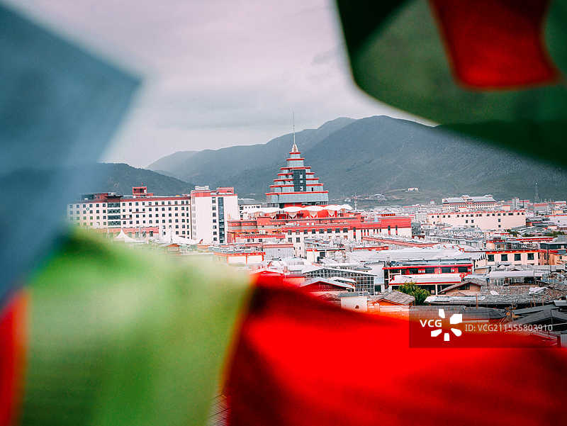 云南香格里拉独克宗古城图片素材