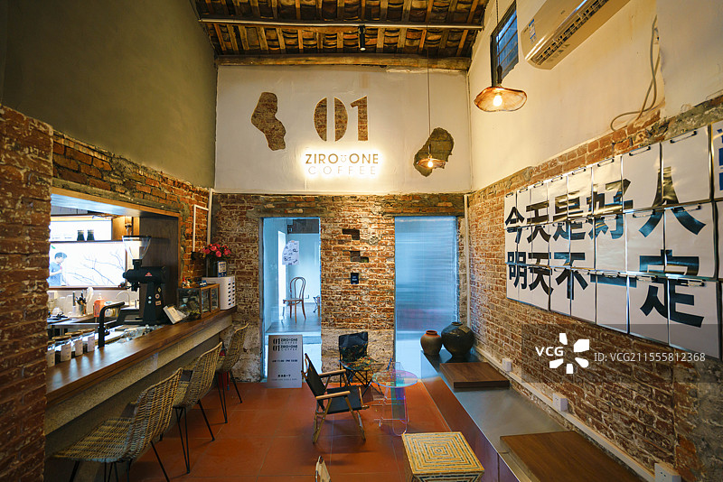 东莞万江，01咖啡店，文艺点设计之美图片素材