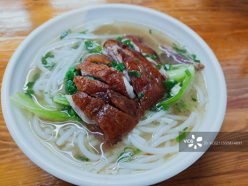 广东美食烧鹅濑粉地道特色小吃图片素材