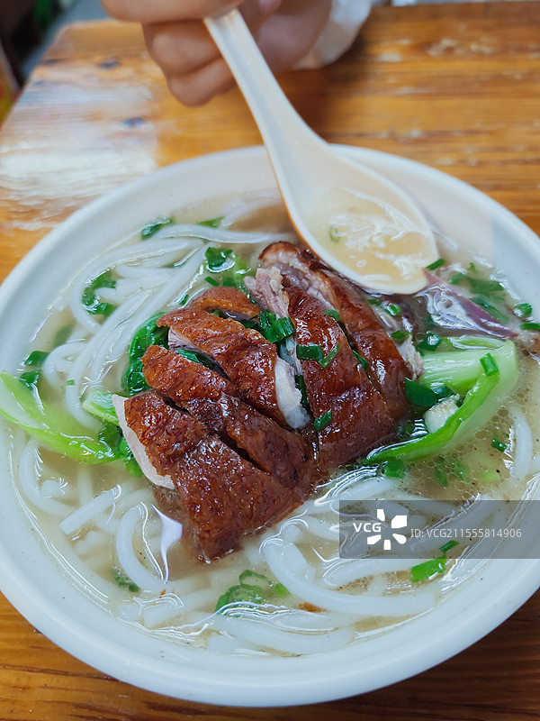 广东美食烧鹅濑粉地道特色小吃图片素材