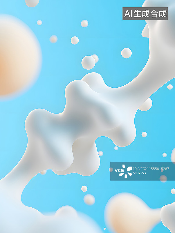 【AI数字艺术】骨组织的微观结构三维渲染插画图片素材