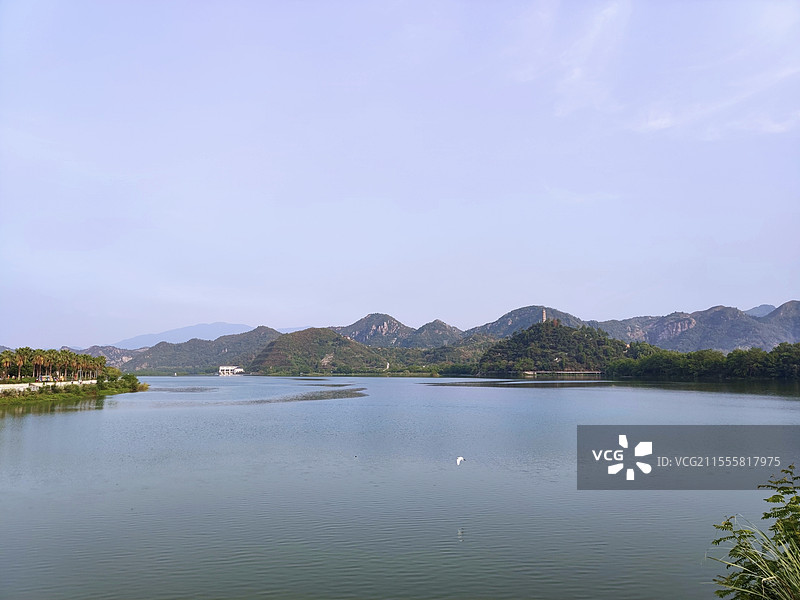 浙江省台州市仙居县永安溪休闲绿道风光，永安公园图片素材