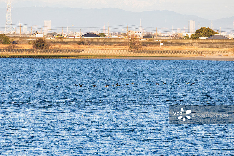 日本三重县桑名长良川河口堰图片素材