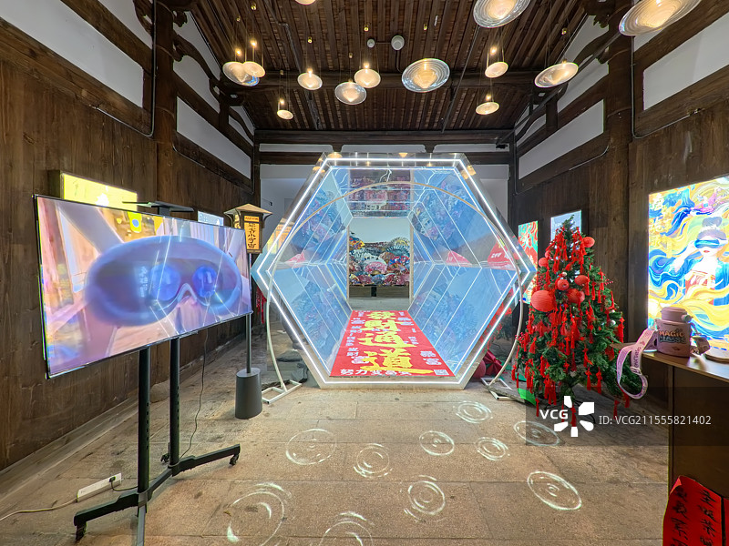 福州三坊七巷夜景图片素材