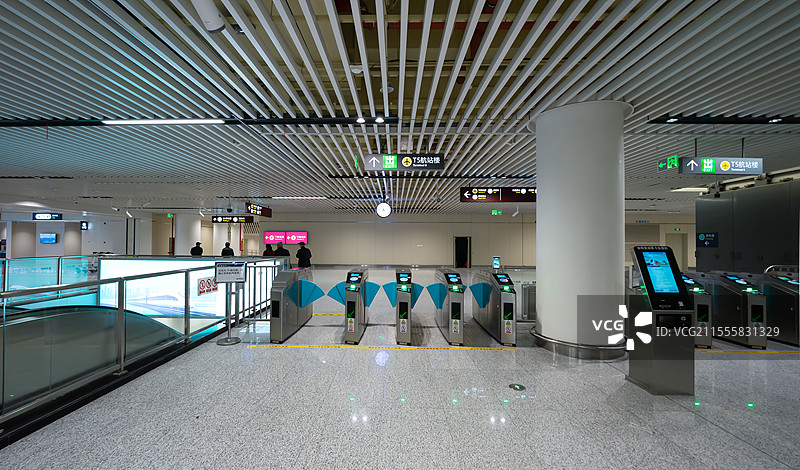 西安地铁14号线T5站图片素材