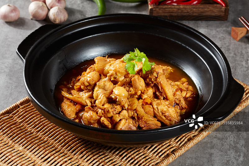 小炒鸡沙锅鸡图片素材