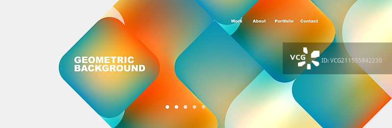 色彩斑斓的水蓝色和电蓝色方块图片素材