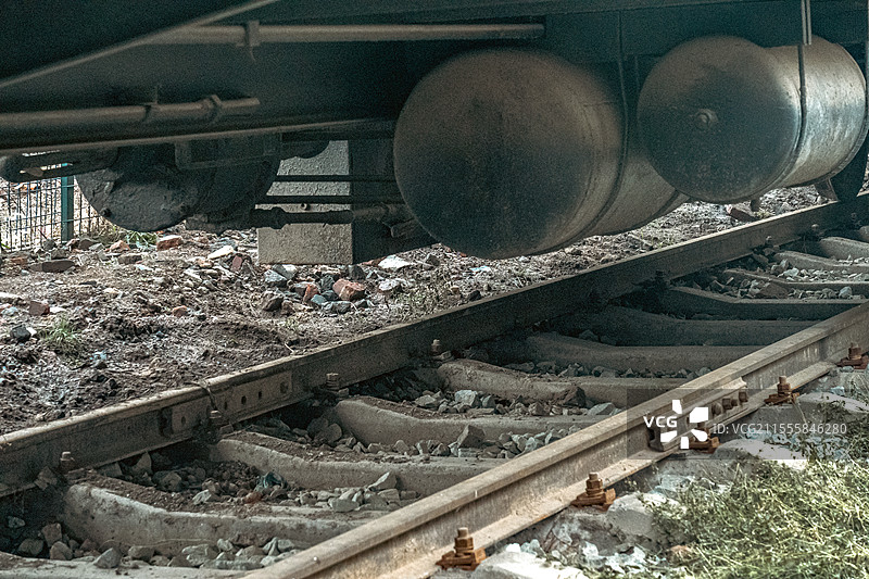 沈阳克俭公园废弃绿皮火车车厢图片素材