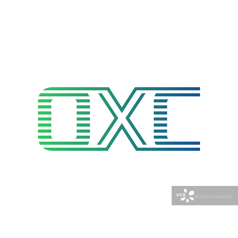 现代牛车标志设计字母oxc 极简风格图片素材