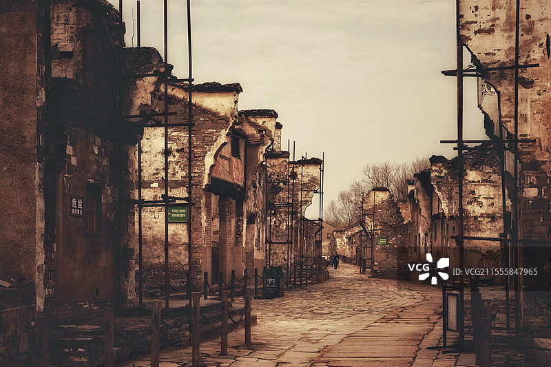 安徽省铜陵市大通古镇图片素材