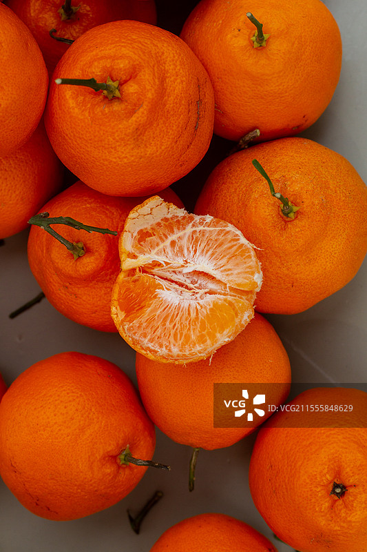 四川省绵阳市户外售卖的砂糖橘，橘子，柑子，橙子图片素材