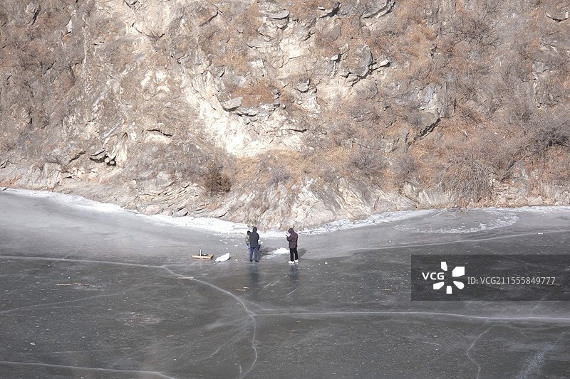北京门头沟落坡岭水库自然风光图片素材