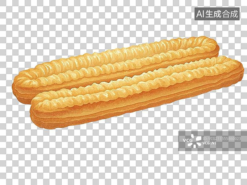 【AI数字艺术】油条，手绘画风格图片素材