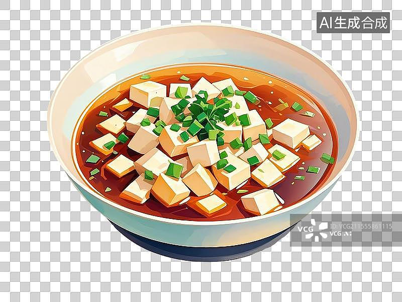 【AI数字艺术】豆腐脑，手绘画风格图片素材
