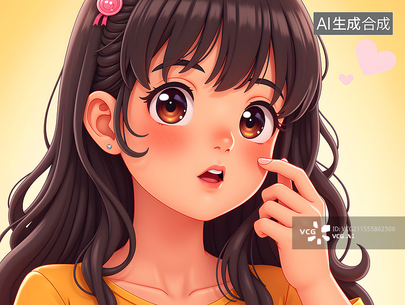 【AI数字艺术】中国风唯美古风人物的扁平风插图图片素材