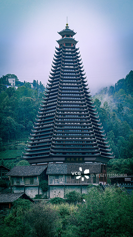 锦屏鼓楼图片素材
