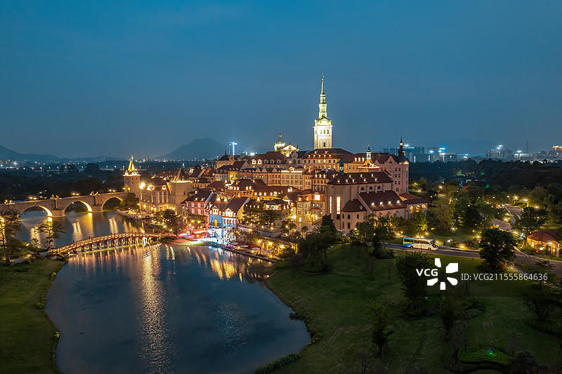 东莞松山湖航拍图片素材