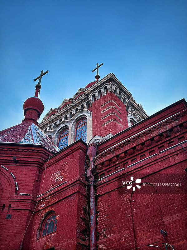 哈尔滨俄式建筑之阿列克耶夫教堂图片素材