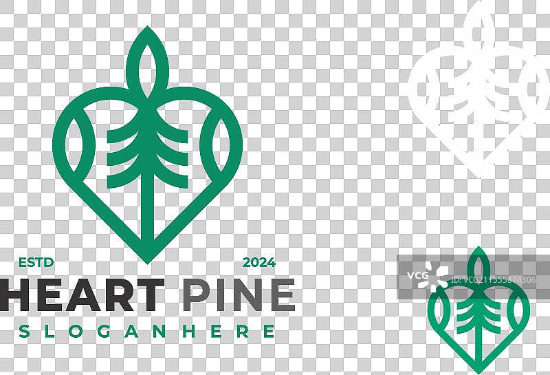 心松树标志设计符号图标图片素材