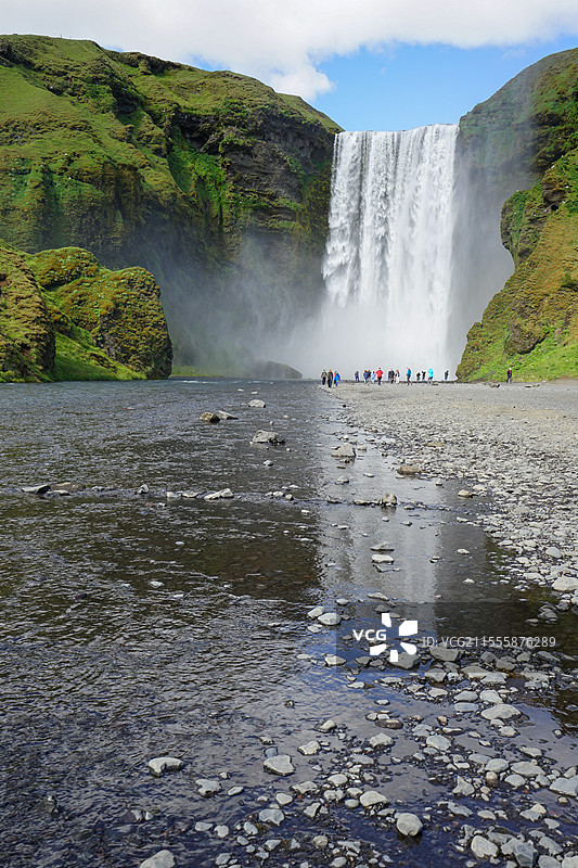 冰岛，斯科加瀑布Skógafoss图片素材