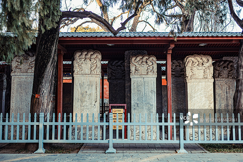 北京孔庙国子监进士题名碑图片素材
